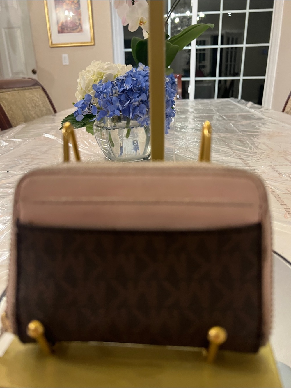 Michael Kors Signature Bucket Crossbody Bag & Wallet Set Blush Pink Brown MK - Picture 11 of 13